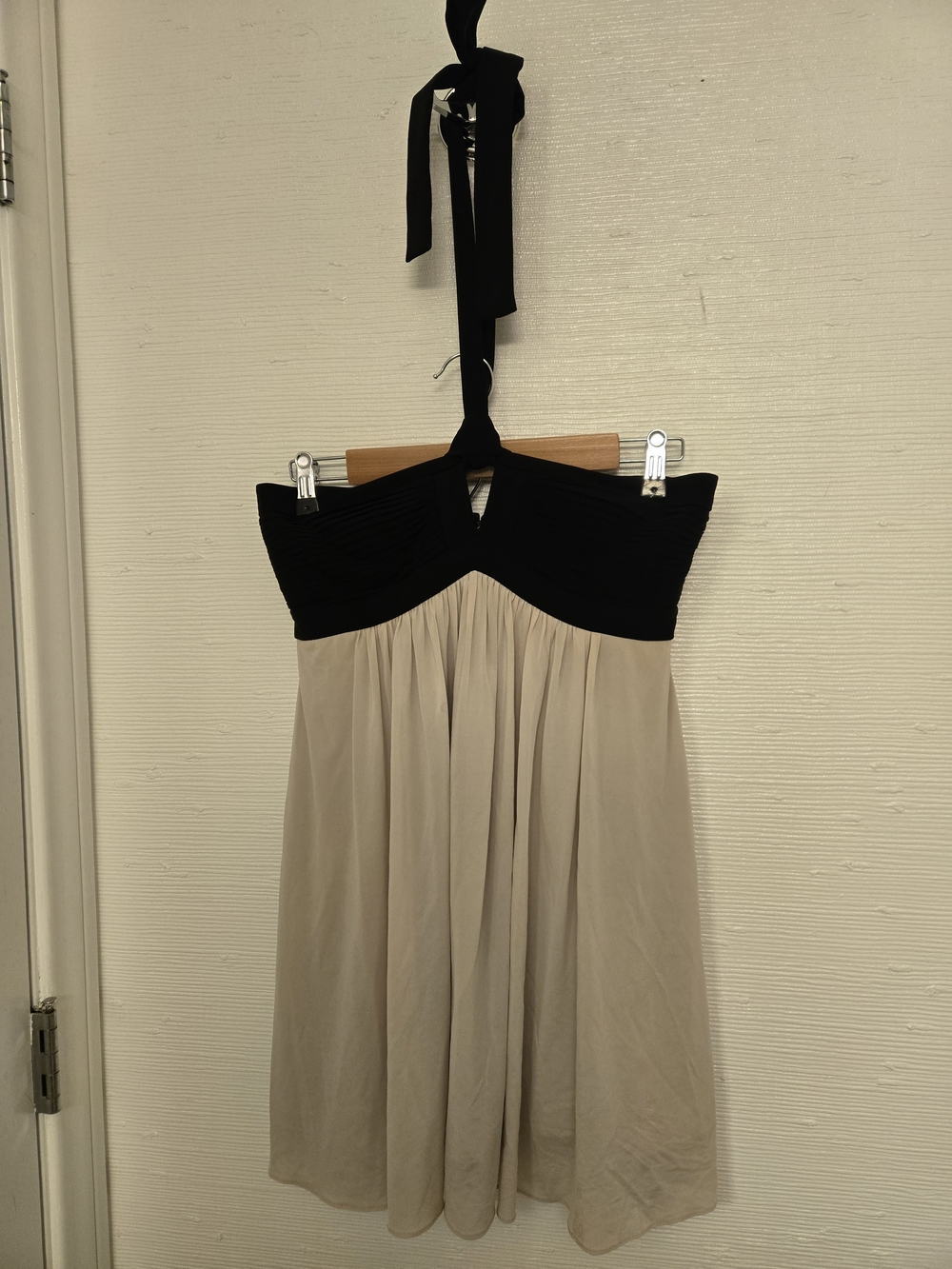 BCBGMaxAzria Cocktail Dress in Black and Cream - Sz 4P